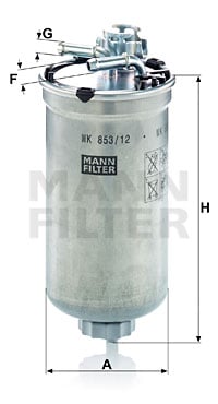 Polttoainesuodatin MANN-FILTER WK 853/12
