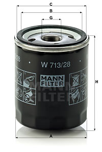 Öljynsuodatin MANN-FILTER W 713/28