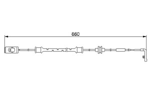 Kulumisenilmaisin, jarrupala, Etuakseli, OPEL VECTRA B, VECTRA B Halvkombi, VECTRA B Kombi, VAUXHALL VECTRA, 6238388, 90497051
