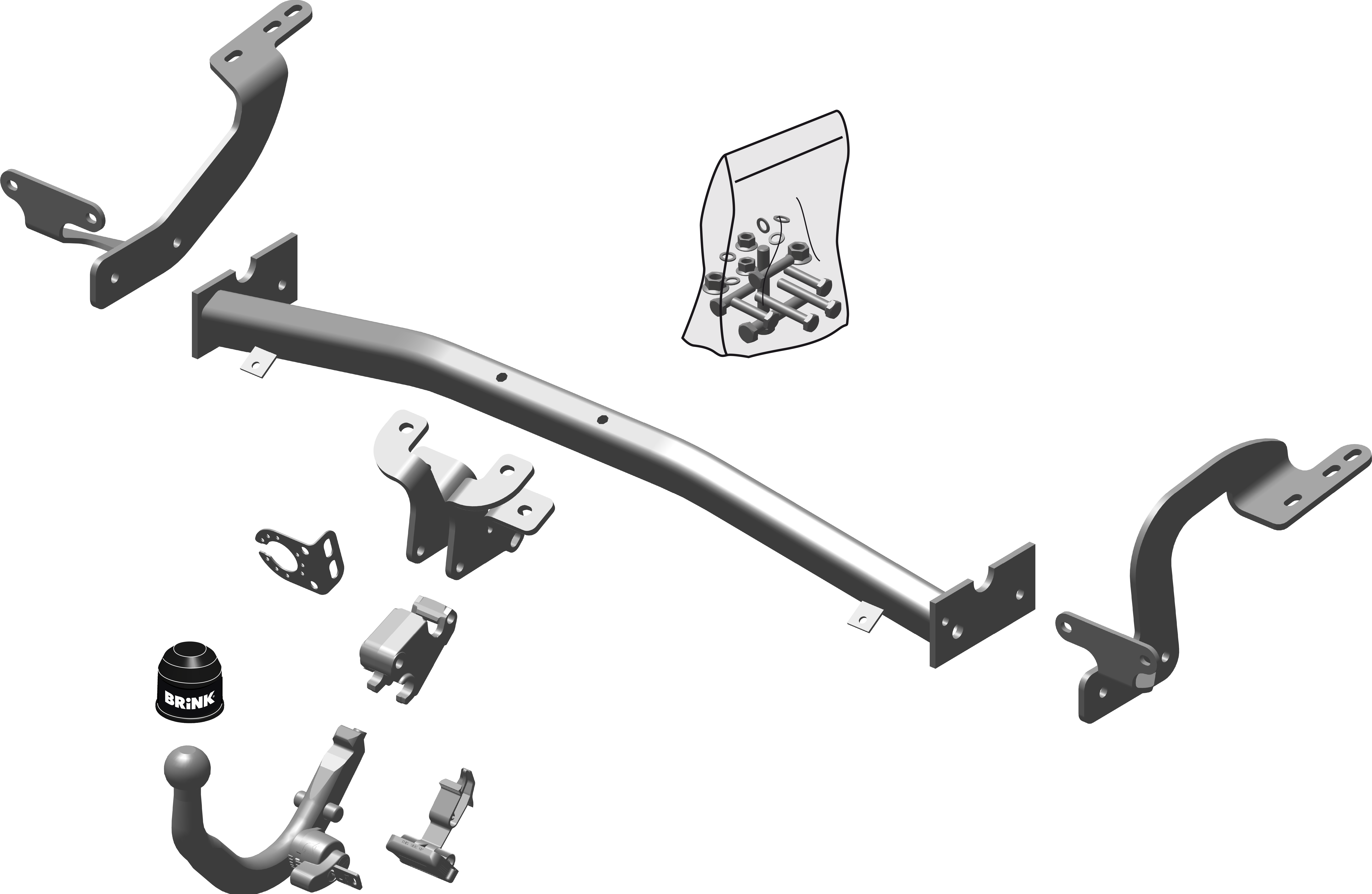Vetokoukku BRINK 525500 Citroen C4 Picasso '07-13, Grand Picasso '06-, Peugeot 5008 '09-17