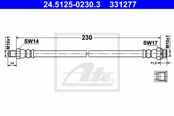 Jarruletku ATE 24.5125-0230.3