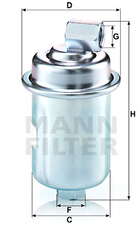 Polttoainesuodatin MANN-FILTER WK 614/44