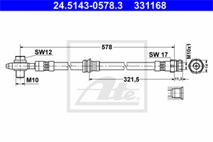 Jarruletku, Etuakseli, AUDI Q3, VW TIGUAN, 5N0 611 701 A, 5N0 611 701
