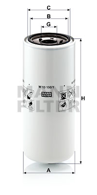 Öljynsuodatin MANN-FILTER W 13 150/1