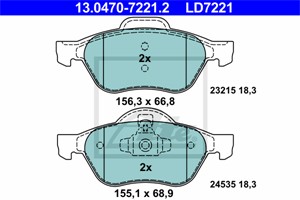 Jarrupalasarja, levyjarru, Etuakseli, RENAULT, 41 06 012 37R, 77 01 209 100, 77 01 209 670, 77 11 130 086, 86 71 016 654