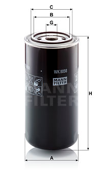 Polttoainesuodatin MANN-FILTER WK 9056