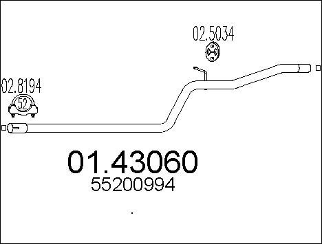 Pakoputki MTS 01.43060