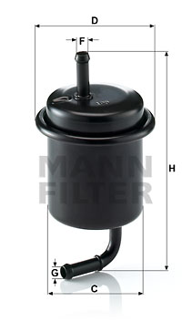 Polttoainesuodatin MANN-FILTER WK 614/47
