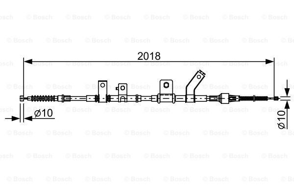 Cable, parking brake BOSCH 1 987 482 516