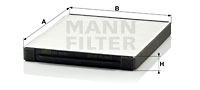 Raitisilmasuodatin MANN-FILTER CU 2441