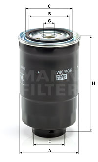 Polttoainesuodatin MANN-FILTER WK 940/6 x
