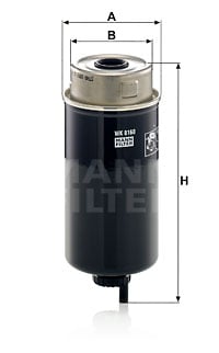 Polttoainesuodatin MANN-FILTER WK 8160