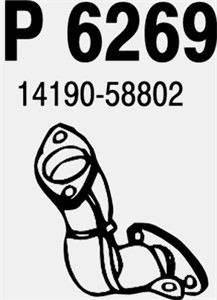 Pakoputki, Edessä, SUZUKI GRAND VITARA I, 14250-58B02