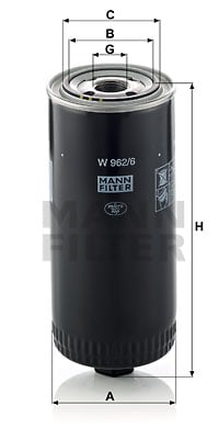 Öljynsuodatin MANN-FILTER W 962/6