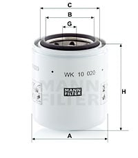 Polttoainesuodatin MANN-FILTER WK 10 020