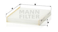 Raitisilmasuodatin MANN-FILTER CU 16 001