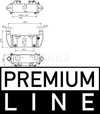 Öljynjäähdytin, hidastin MAHLE ORIGINAL CLC 142 000P