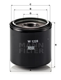 Öljynsuodatin MANN-FILTER W 1228