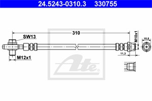 Jarruletku, Taka-akseli, AUDI A6, A6 Avant, VW PASSAT, PASSAT Variant, 4B0 611 775 A, 4B0 611 775 B, 4B0 611 775 C, 8E0 611 775 C