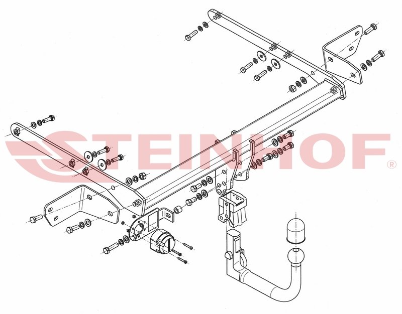 Vetokoukku STEINHOF STF-274 Ford Mondeo Hatchback, Turnier '14-