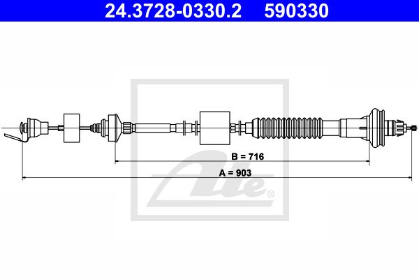 Kytkinvaijeri ATE 24.3728-0330.2