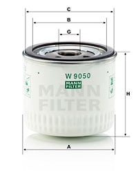Öljynsuodatin MANN-FILTER W 9050