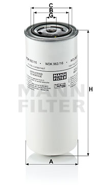 Polttoainesuodatin MANN-FILTER WDK 962/16