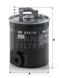 Polttoainesuodatin MANN-FILTER WK 842/19