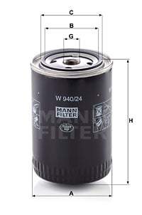 Öljynsuodatin MANN-FILTER W 940/24