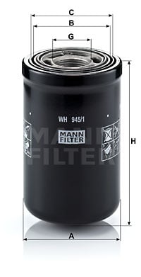 Hydrauliikkasuodatin, automaattivaihteisto MANN-FILTER WH 945/1