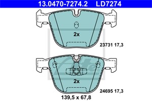 Jarrupalasarja, levyjarru, Taka-akseli, BMW 5 Gran Turismo [F07], 7 [F01, F02, F03, F04], 34 21 6 775 342, 34 21 6 790 966