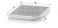 Raitisilmasuodatin MANN-FILTER CUK 2525
