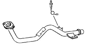 Pakoputki, Edessä, TOYOTA COROLLA Liftback, 17410-0E010