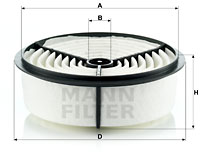 Ilmansuodatin MANN-FILTER C 2262