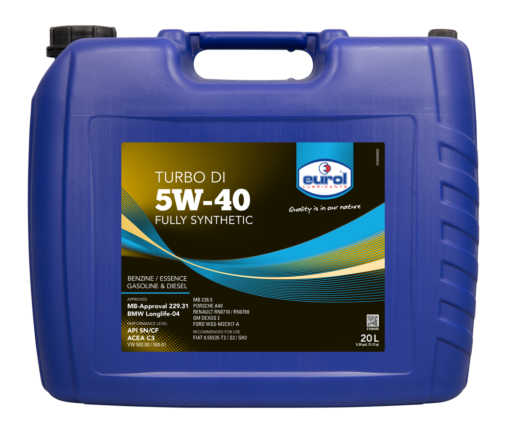 Moottoriöljy EUROL 5W40 TURBO DI 20L