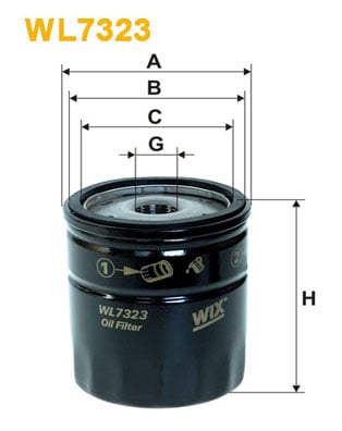 Öljynsuodatin WIX FILTERS WL7323