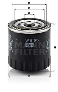 Öljynsuodatin MANN-FILTER W 815/5
