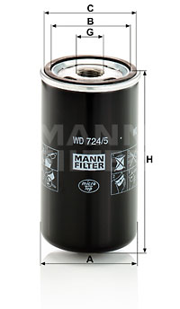Hydrauliikkasuodatin, automaattivaihteisto MANN-FILTER WD 724/5