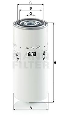 Suodatin, työhydrauliikka MANN-FILTER WD 10 005