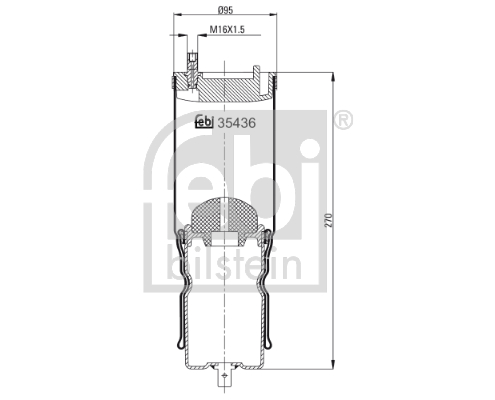 Metallipalje, ohjaamon tuenta FEBI BILSTEIN 35436