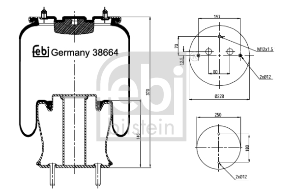 Metallipalje, ilmajousitus FEBI BILSTEIN 38664