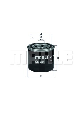 Öljynsuodatin MAHLE ORIGINAL OC 205