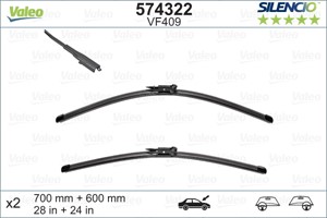 Pyyhkijänsulka, Edessä, CITROËN C4 I, C4 Coupé, C4 Sedan I, PEUGEOT 307 CC, 16 113 543 80, 16 115 877 80, 1611354380, 1611587780, 6423 F