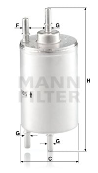 Polttoainesuodatin MANN-FILTER WK 720/5