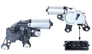 Pyyhkijän moottori, Takana, SEAT AROSA, VW LUPO, POLO, 6X0 955 711D, 6X0 955 711F, 6X0955711D, 6X0955711F