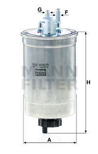 Polttoainesuodatin MANN-FILTER WK 829/2