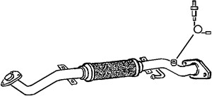 Pakoputki, Edessä, NISSAN ALMERA TINO, 20010-4U340, 20010-4U350