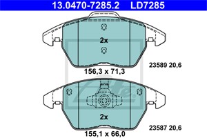 Jarrupalasarja, levyjarru, Etuakseli, AUDI,SEAT,VW, 5C0 698 151 A, 8X0 698 151