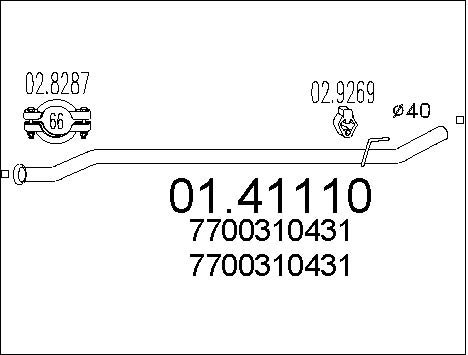 Pakoputki MTS 01.41110