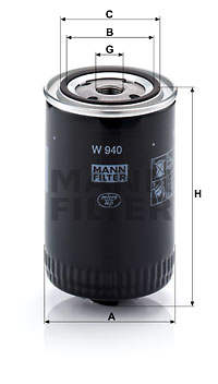 Öljynsuodatin MANN-FILTER W 940 (10)